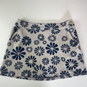 Altar'd State Blue Grey Floral Daisy Mini Skirt Pockets G1133M394JD Womens M